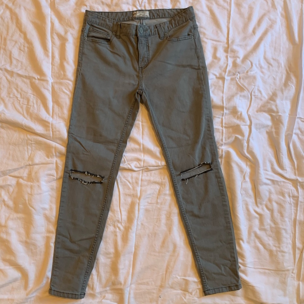 Free People grey distressed jeans